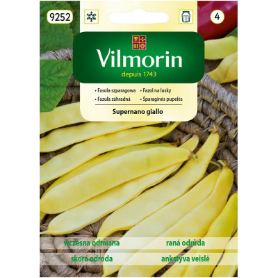 Fasola karłowa żółta Supernano Giallo    30g  - płaski strąk, bezwłóknista Vilmorin - 1