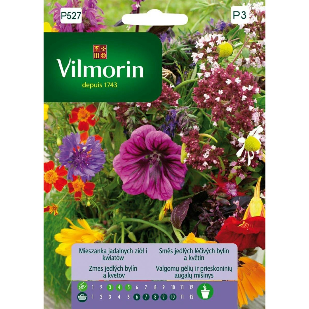 Mieszanka jadalnych ziół i kwiatów 3g    Vilmorin Premium                                                                       