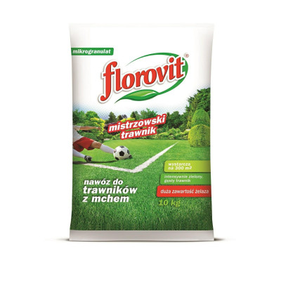 Nawóz Florovit do traw z żelazem 10kg,   "mistrzowski trawnik" - 1