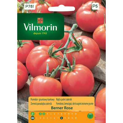 Pomidor gruntowy i pod osłony Berner     Rose 0,2g / karłowy, malinowy Vilmorin Premium - 1