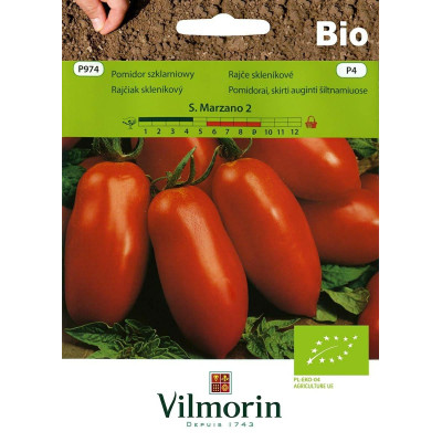 Pomidor gruntowy i pod osłony S.Marzano  2  0,5g  wysoki Vilmorin Bio - 1