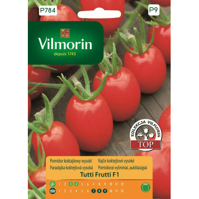 Pomidor gruntowy i pod osłony Tutti      Frutti F1 7z/wysoki, koktajlowy Vilmorin Premium - 1