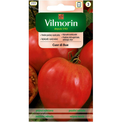Pomidor gruntowy wysoki Cuor di Bue 0,2g / typ: "BAWOLE SERCE" Vilmorin - 1