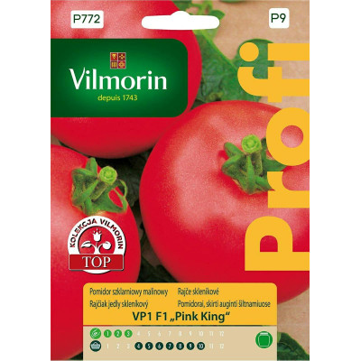 Pomidor szklarniowy, wysoki  VP1 F1 Pink King 15z./malinowy Vilmorin Premium - 1