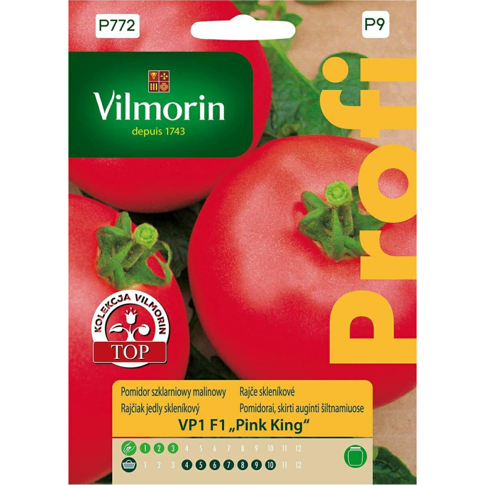 Pomidor szklarniowy, wysoki  VP1 F1 Pink King 15z./malinowy Vilmorin Premium - 1