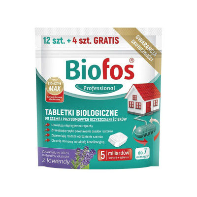 Preparat do szamb i przydomowych         oczyszczalni ścieków tabletki 12szt Biofos - 1