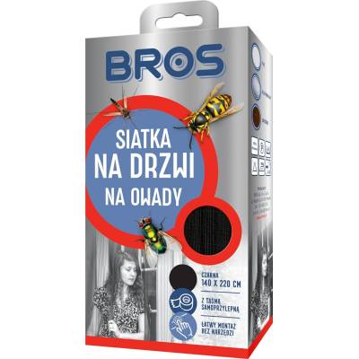 Bros Siatka na drzwi 140x220 - czarna - 1