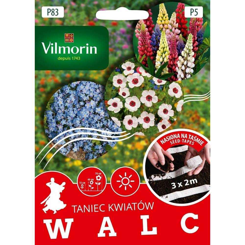 Kwiaty-na taśmie "Walc" 3*2m Vilmorin    Premium - 1