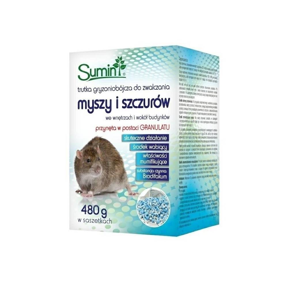 .Trutka granulowana na myszy i szczury    480g (4x120g) Sumin - 1