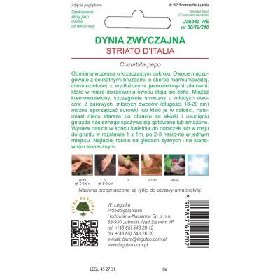 Cukinia - dynia zwyczajna - Striato      d/Italia 2g Legutko - 2