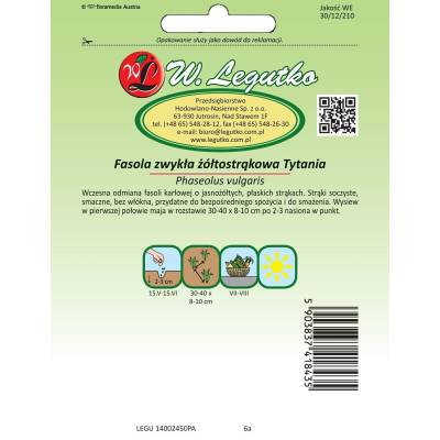 Fasola szparagowa - Tytania 40g Legutko - 2