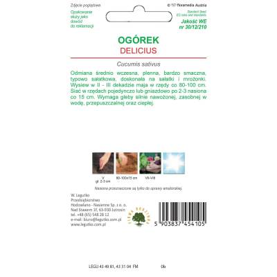 Ogórek gruntowy sałatkowy - Delicius 5g  Legutko - 2