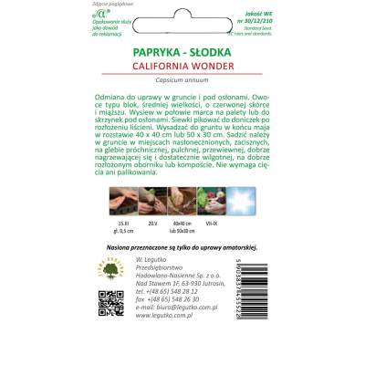 Papryka słodka - California Wonde 0,5g   Legutko - 2