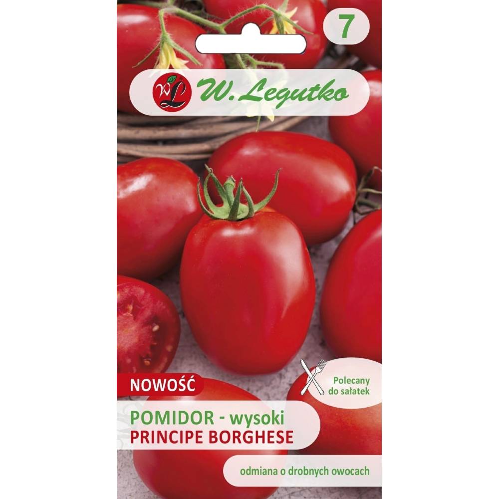 Pomidor gruntowy wysoki - Principe       Borghese 0,3g Legutko - 1