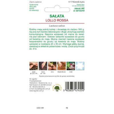 Sałata liściowa - Lollo Rosa 1g Legutko - 2